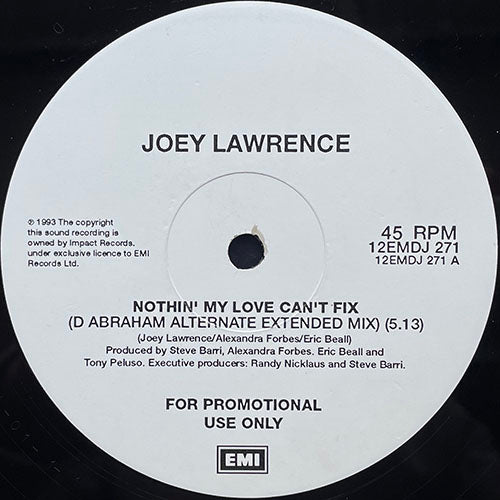 JOEY LAWRENCE // NOTHIN' MY LOVE CAN'T FIX (3VER)