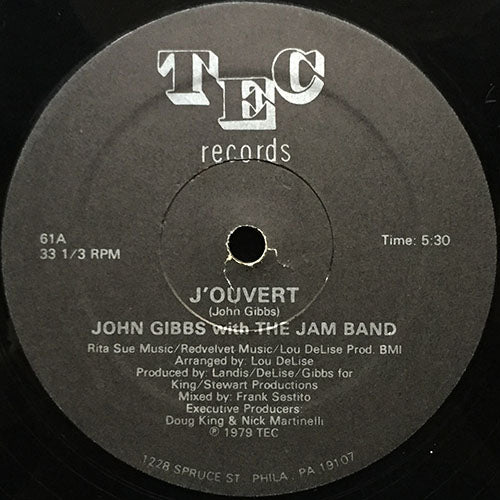 JOHN GIBBS with THE JAM BAND // J'OUVERT (5:30/2:30)