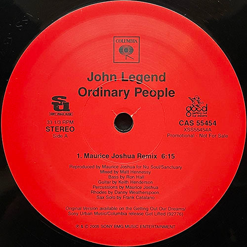 JOHN LEGEND feat. KANYE WEST // ORDINARY PEOPLE (MAURICE JOSHUA REMIX) (6:15) / (CLEAN EDIT) (3:18)