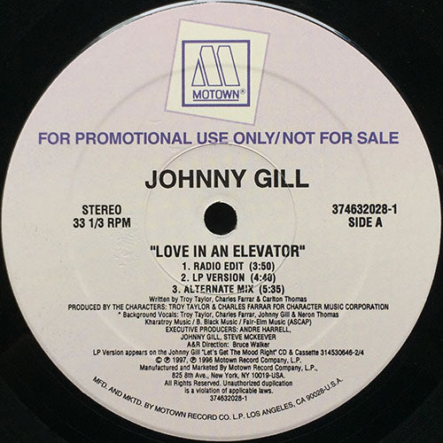 JOHNNY GILL // LOVE IN AN ELEVATOR (4VER) / SO GENTLE (4VER)
