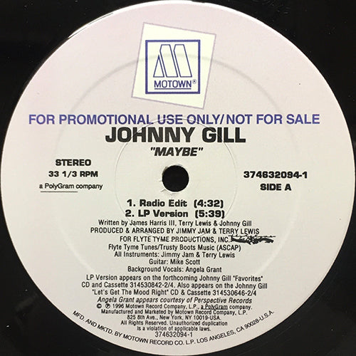 JOHNNY GILL // MAYBE (2VER) / HAVING ILLUSIONS (2VER)