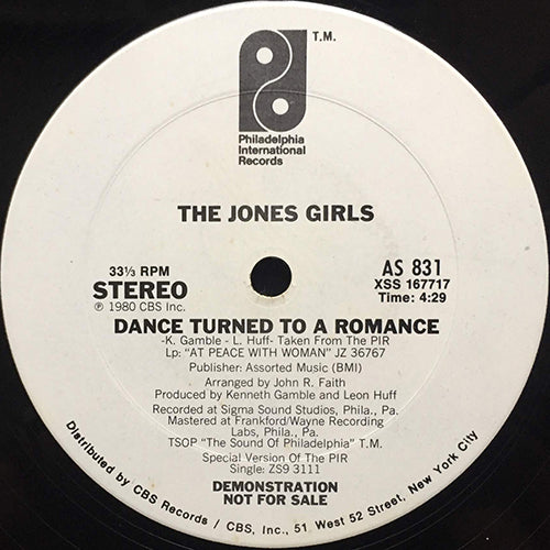 JONES GIRLS // DANCE TURNED TO A ROMANCE (4:29)