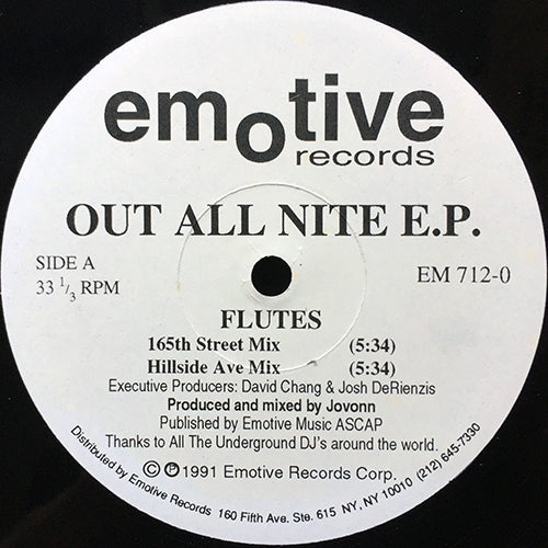 JOVONN // OUT ALL NITE (EP) inc. FLUTES (2VER) / NITE ROADS / N.Y. N.J.