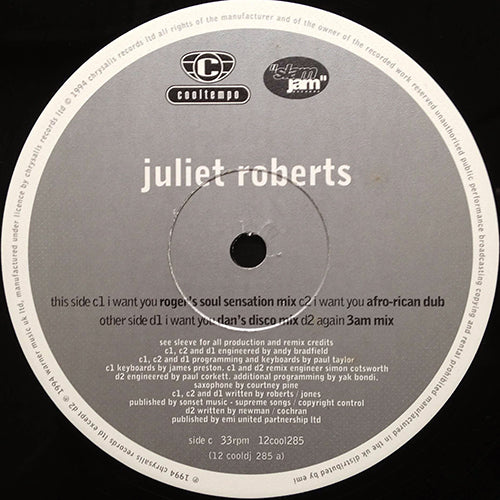 JULIET ROBERTS // AGAIN (3 AM MIX) / I WANT YOU (ROGER S REMIX) (3VER)