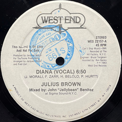 JULIUS BROWN // DIANA (6:50) / (INSTRUMENTAL) (5:57)