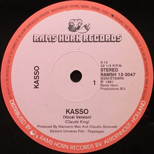 KASSO // KASSO (6:10) / INSTRUMENTAL VERSION (6:10)