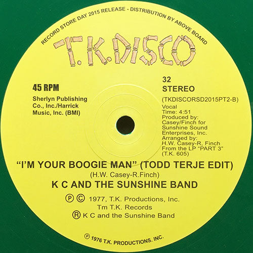 KC & THE SUNSHINE BAND // I'M YOUR BOOGIE MAN (ORIGINAL) (4:03) / (TODD TERJE EDIT) (4:51)