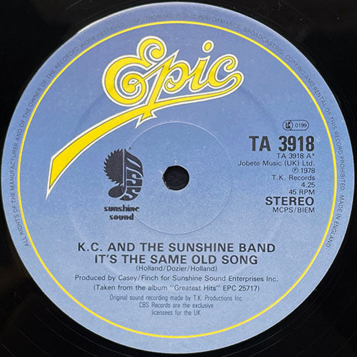KC & THE SUNSHINE BAND // IT'S THE SAME OLD SONG (4:25) / LET'S GO PARTY (2:57)