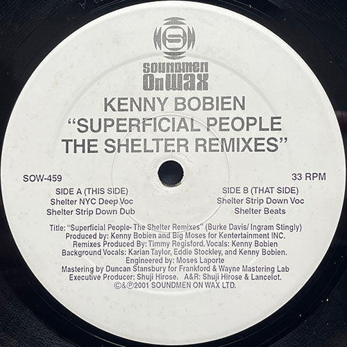 KENNY BOBIEN // SUPERFICIAL PEOPLE (THE SHELTER REMIXES) (4VER)