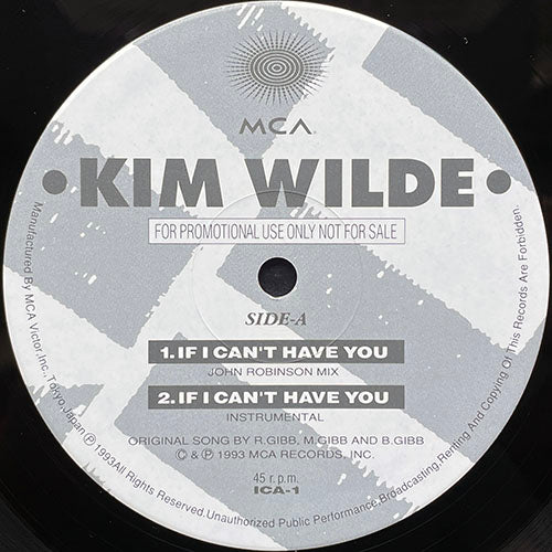 KIM WILDE // IF I CAN'T HAVE YOU (JOHN ROBINSON REMIX) / (INSTRUMENTAL)