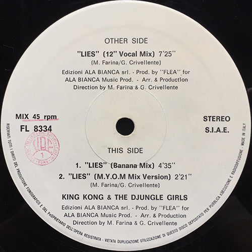 KING KONG & THE DJUNGLE GIRLS // LIES (3VER)