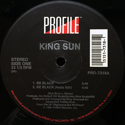 KING SUN // BE BLACK (3VER) / UNIVERSAL FLAG