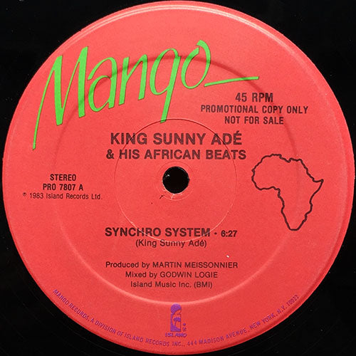 KING SUNNY ADE & HIS AFRICAN BEATS // SYNCHRO SYSTEM (6:27) / IRE (7:37)