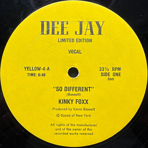 KINKY FOXX // SO DIFFERENT (6:48) / (INSTRUMENTAL) (6:11)