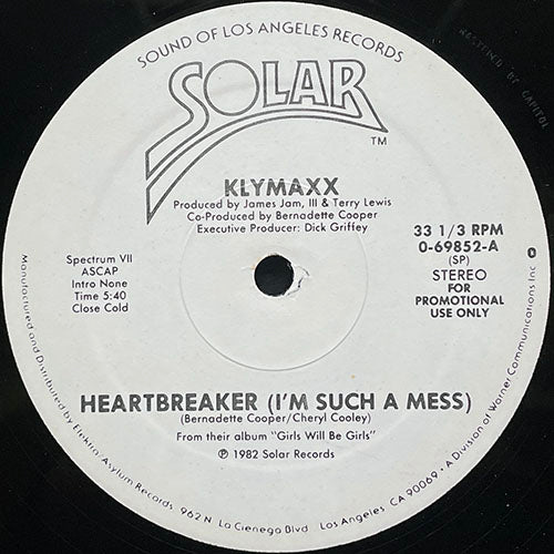 KLYMAXX // HEARTBREAKER (I'M SUCH A MESS) (5:40) / DON'T HIDE YOUR LOVE (4:11)