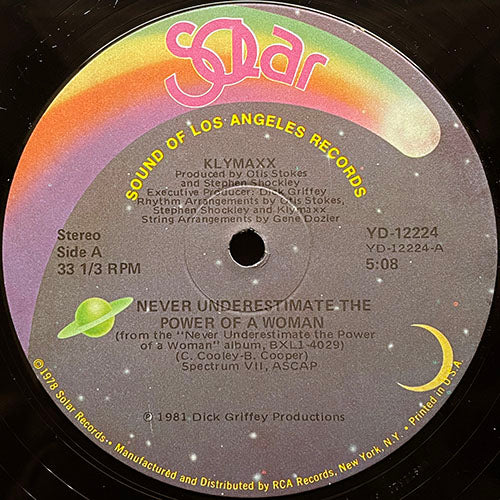 KLYMAXX // NEVER UNDERESTIMATE THE POWER OF A WOMAN (5:08) / NO WORDS (4:22)