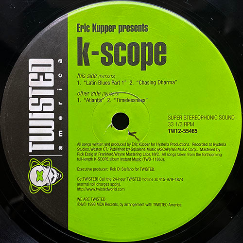 ERIC KUPPER presents K-SCOPE 3 // K-SCOPE PROJECT Part 3 (EP) inc. LATIN BLUES PART 1. / CHASING DHARMA / ATLANTIS / TIMELESSNESS