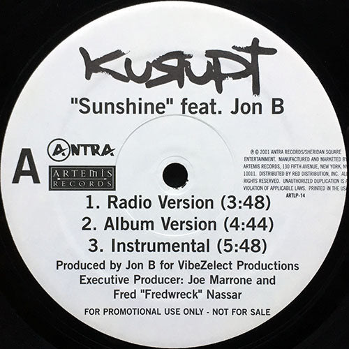 KURUPT feat. JON B // SUNSHINE (3VER) / CAN'T GO WRONG (3VER)