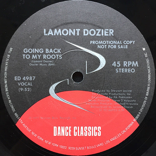 LAMONT DOZIER / DAVID WILLIAMS  // GOING BACK TO MY ROOTS (9:52) / COME ON DOWN BOOGIE PEOPLE (7:36)