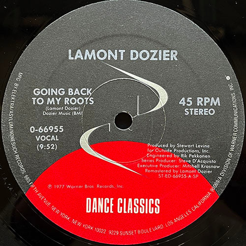 LAMONT DOZIER / DAVID WILLIAMS  // GOING BACK TO MY ROOTS (9:52) / COME ON DOWN BOOGIE PEOPLE (7:36)