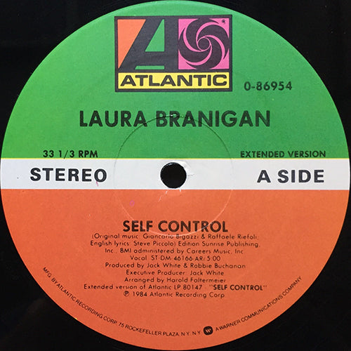 LAURA BRANIGAN // SELF CONTROL (5:00) / SILENT PARTNERS (4:10)