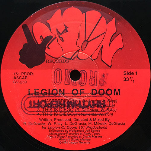 LEGION OF DOOM // MASTERPIECE (2VER) / THIS IS DIEGO (2VER) / I CAN'T LIVE WITH OR WITHOUT YOU (2VER) / LET IT PLAY