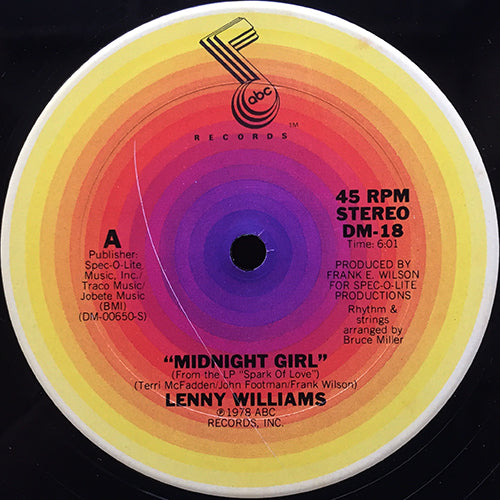 LENNY WILLIAMS // MIDNIGHT GIRL (6:01)