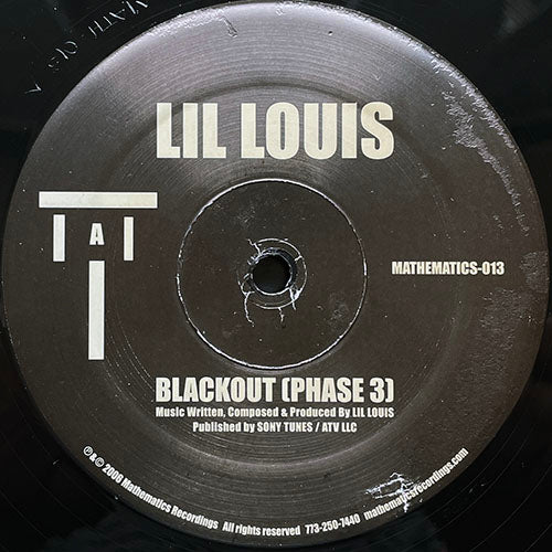 LIL LOUIS // BLACKOUT (PHASE 3) / WARGAMES (MEDUSA'S LOVE & HATE MIX) / GOD IS WATCHING U (VAULT CLASSICS)