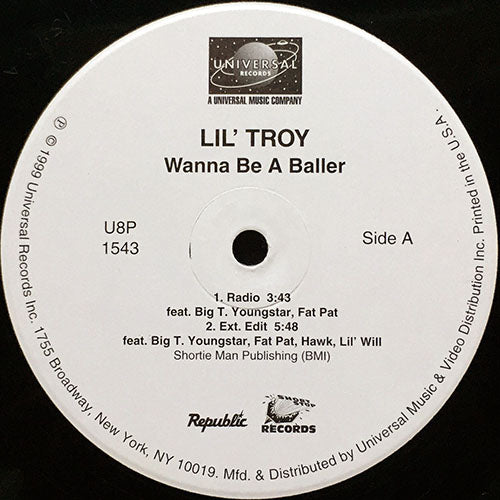 LIL' TROY // WANNA BE A BALLER (4VER)