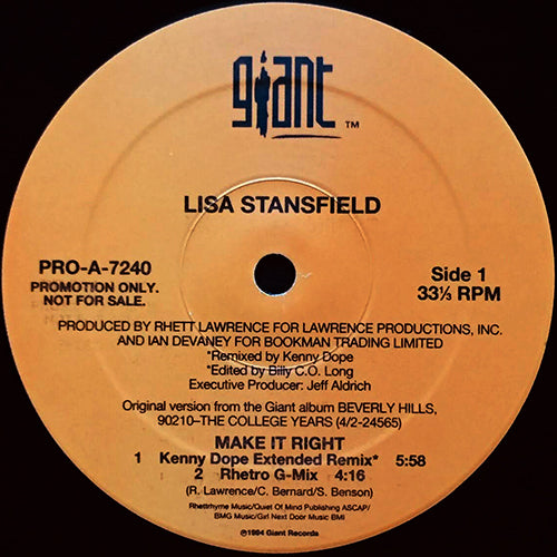 LISA STANSFIELD // MAKE IT RIGHT (4VER)