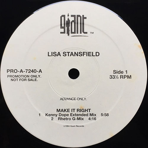 LISA STANSFIELD // MAKE IT RIGHT (4VER)