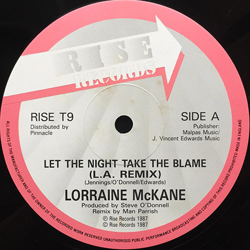 LORRAINE McKANE // LET THE NIGHT TAKE THE BLAME (L.A. REMIX) / OOO-AAH
