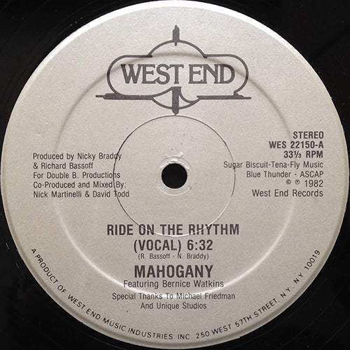 MAHOGANY // RIDE ON THE RHYTHM (6:32) / (DUB MIX) (5:50)
