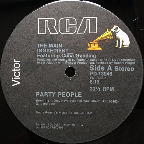 MAIN INGREDIENT feat. CUBA GOODING // PARTY PEOPLE (5:15) / SAVE ME (4:20)