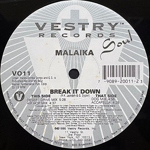 MALAIKA // BREAK IT DOWN (4VER)
