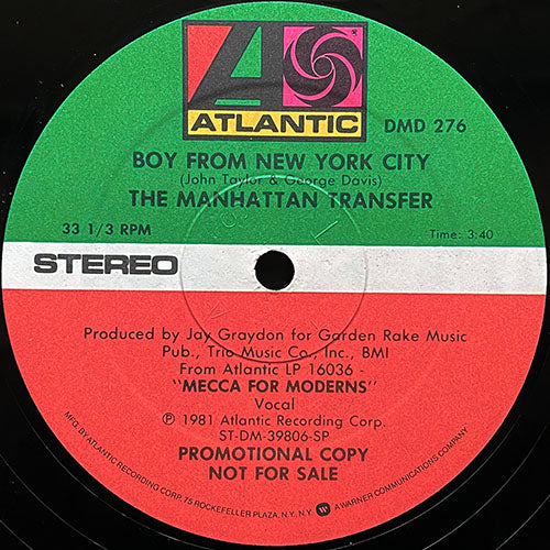 MANHATTAN TRANSFER // BOY FROM NEW YORK CITY (3:40)