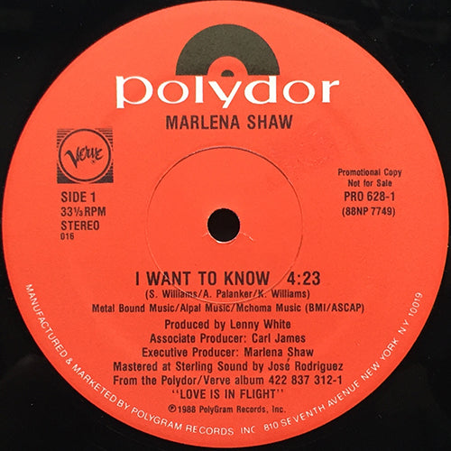 MARLENA SHAW // I WANT TO KNOW (4:23)