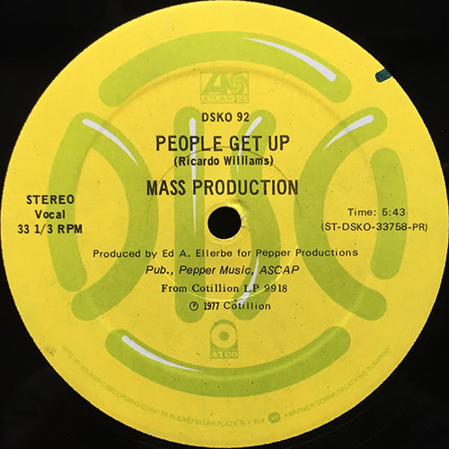MASS PRODUCTION // PEOPLE GET UP (5:43) / I BELIEVE IN MUSIC (6:54)