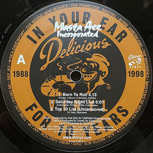 MASTA ACE INCORPORATED // BORN TO ROLL (2VER) / SATURDAY NIGHT LIVE (2VER) / TOP 10 LIST (2VER)