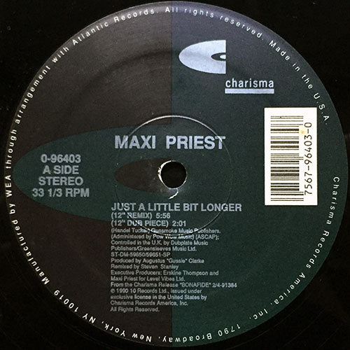 MAXI PRIEST // JUST A LITTLE BIT LONGER (3VER) / NOT ON MY OWN