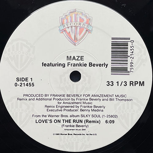 MAZE feat. FRANKIE BEVERLY // LOVE'S ON THE RUN (REMIX) (6:09) / (INSTRUMENTAL) (5:33)