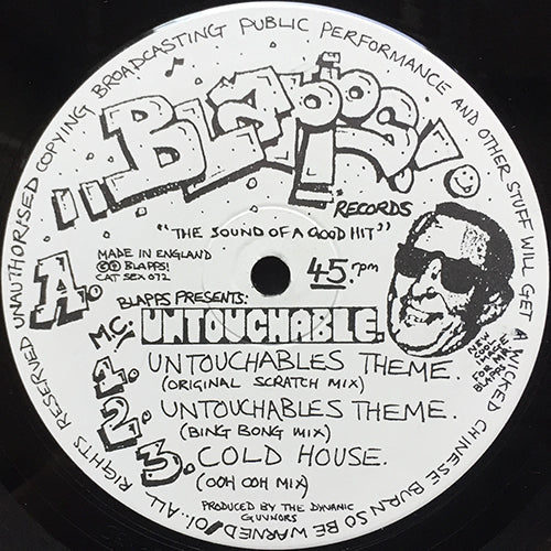MC UNTOUCHABLE // UNTOUCHABLES THEME (2VER) / COLD HOUSE (2VER) / BACK STREET BLUES / CAN'T STOP THE AIRPLAY