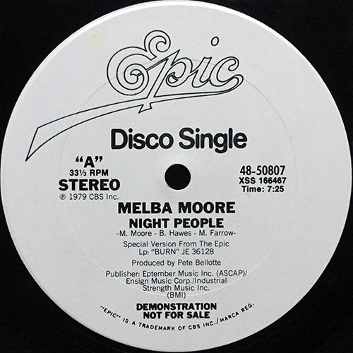 MELBA MOORE // NIGHT PEOPLE (7:25) / HOT AND TASTY (5:52)