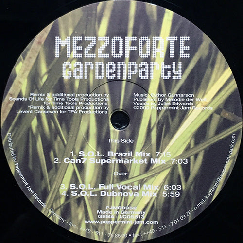 MEZZOFORTE // GARDEN PARTY (HOUSE REMIXES) (4VER)