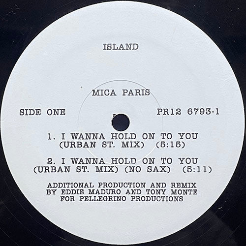 MICA PARIS // I WANNA HOLD ON TO YOU (URBAN ST. MIX) (4VER)