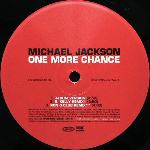 MICHAEL JACKSON // ONE MORE CHANCE (10VER)