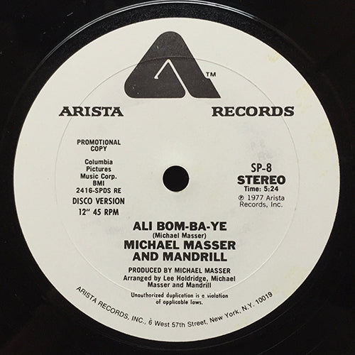 MICHAEL MASSER AND MANDRILL // ALI BOM-BA-YE (5:24)