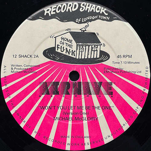 MICHAEL McGLOIRY // WON'T YOU LET ME BE THE ONE (VERSION ONE) (7:13) / (VERSION TWO) (6:40)