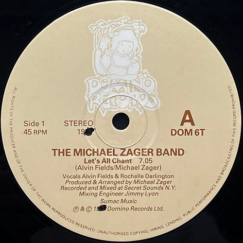 MICHAEL ZAGER BAND // LET'S ALL CHANT (7:05) / TRAFFIC JAM (7:09) / TRAFFIC JAM (DUB) (4:03)