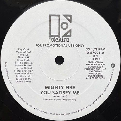 MIGHTY FIRE // YOU SATISFY ME (5:38)
